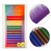False Eyelashes 3 Types Rainbow Colorful False Eyelash Extension Gradient Fake Eyelashes Individual(12mm)