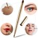 Retractable Dual End Lip Makeup Brush | Portable Lipstick & Concealer Brushes - Gold - Buy Online on SooperMarket.com