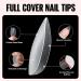 TOMICCA French Nail Extension Kit with Portable Lamp and Glue - 240 Short Almond Nail Tips - DIY Gel Nail Art Tools - Buy Online on SooperMarket.com