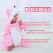 Doladola Unisex Baby Hooded Pink Husky Romper | Infant/Toddler's Cartoon Animal Jumpsuit & Pajama Set (6-12 Months) - Buy Online on SooperMarket.com