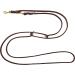 Premium Dog Liner Grease Leather Brass Leash - Adjustable 3.50m x 8mm for Small & Large Dogs - Durable Dark Brown - Buy Online on SooperMarket.com