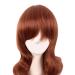 MapofBeauty 28-Inch Ginger Orange Wavy Wig with Side Part Bangs - Long Curly Hair for Women - International Shipping Available - Buy Online on SooperMarket.com