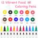 12 Colors Double Sided Edible Markers - Food Grade Pens for Decorating Cookies, Fondant, Desserts - Gourmet Writer for Baking & Easter Eggs - Buy Online on SooperMarket.com