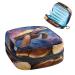 Turtle Flying Galaxy Sanitary Napkin Storage Bag Feminine Menstrual Cup Pouches Nursing Pad Holder Tampon Bags Portable Period Bag for Women Teen Girls 1Pcs Multi-colored 14