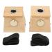 Moxibustion Box Moxa Box Single Hole Bamboo Moxibustion Box Moxa Roller Stick Holder Acupuncture Moxibuting Tool 2pcs