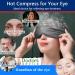 Heated Eye Mask for Dry Eyes | Plant Extract Warm Compress for Eye Care | Stye Therapy & Silk Sleeping Mask - Grey - Buy Online on SooperMarket.com