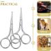 Buy Healvian Rounded Tip Grooming Scissors - Stainless Steel Facial Hair Safety Scissors for Men & Women | Perfect for Nose Eyebrows Moustache & Eyelashes - International Shipping Available - Buy Online on SooperMarket.com