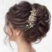 Bridal Flower Hair Vine Headpiece with Pearls - Gorais Bride Wedding Hair Accessories (B-Gold) - Buy Online on SooperMarket.com
