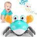 Adeokay crab baby toys from 1 2 3 year toys from 6 7 8 9 10 months children's toys from 1-3 years young girl gift for children Tummy Toys Toys crawling toys baby green