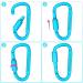 Craebuer 4 Pack 3 inch Aluminum D-Ring Carabiner Clips - Locking Snap Hook for Outdoor Camping & Hiking - Buy Online on SooperMarket.com