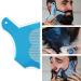 Beard Shaping Tool with Comb - Men's Beard Guide Shaper and Trimmer Template in Clear Blue - Symmetric Curve Outliner Stencil for Jaw, Cheek, and Neck Lineup - Buy Online on SooperMarket.com