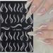 Gold Stripe French Nail Art Stickers - 9 Sheets 3D Self Adhesive Decals for DIY Manicure - Buy Online on SooperMarket.com