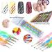 Floral & Geometric Nail Art Stamping Kit with Rhinestones & Mandala Dotting Pen - Manicure DIY Set - Buy Online on SooperMarket.com
