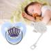 Bling Baby Pacifier Clip - Curved Silicone Design with Rhinestone Crown for Infants 6 to 18 Months - Stylish & Safe Newborn Pacifier (Blue M) - Buy Online on SooperMarket.com