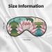SSIMOO Lotus Flower Namaste Eye Mask - Breathable Soft Sleep Patch for Travel & Relaxation - Black - Buy Online on SooperMarket.com