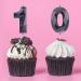 10th Birthday 3D Diamond Number Candle - Black Cake Topper for Family Baking & Theme Party - Buy Online on SooperMarket.com