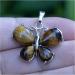 Crystal Rough Natural Quartz 1pc Butterfly Formed Pendant Amethyst Natural Crystals Tiger Eye geman Opal Stone for Women Gift Necklace Jewelry (Size : Tiger Eye) - Buy Online on SooperMarket.com