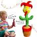 Dancing Cactus Toy - Interactive Plush Singing Cactus Repeats & Dances - USB Rechargeable - Fun Christmas Decor Piece - Buy Online on SooperMarket.com