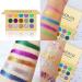 VERONNI Glitter Eyeshadow Palette - 15 Colors Matte Shimmer Glitter | High Pigment Eye Shadow Palette for Stage & Halloween Makeup - Buy Online on SooperMarket.com