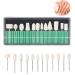 ZJchao Nail Drill Bits 12 Pcs Wool Felt Polishing Bits Multi Shaped Grinding Polishing File Heads Tools Nail Polish Accessories for Manicure Pedicure Glass Gold and Silver Jewelry Polishing