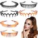 6 Pcs Tooth Headband for Women Girls Plastic Hair Bands Wavy Hair Comb Headband Hard Hairbands for Hair Styling 3 Styles(Black/Brown)