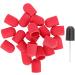 Nail Art Sanding Cap Set - Manicure Pedicure Tool for Home Salon (Red) - 16 x 25mm - Buy Online on SooperMarket.com