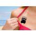 Dopetattoo 6 Sheets Temporary Bear Paw & Footprint Tattoo Set | Unisex Body Art for Neck, Arm, and Chest - Buy Online on SooperMarket.com