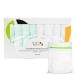 JM Bamboo Baby Washcloths 8 Pieces - Washcloth Children's Set 25 x 25 cm - Soft Baby Face Cloths for Sensitive Skin - Baby Washcloths with a Laundry Bag (Green & White) 8 Pack Green & White