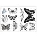 Realistic Black Butterfly Temporary Tattoo Stickers - Waterproof Fake Tattoos for Women | Party Favors & Themed Decor - Buy Online on SooperMarket.com