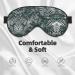 SSIMOO Transparent Palm Leaf Eye Mask | Breathable Soft Sleep Eye Patch for Women | Perfect Travel Accessory for Relaxation - Black - Buy Online on SooperMarket.com