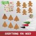Holiday Fun Baking Set: Gingerbread Man & Tree Cookie Kit with Pre-Baked Cookies, Candies, Fondant, Icing, Decorating Bags, Tips, and Holiday Stickers - Buy Online on SooperMarket.com