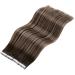 Laavoo Real Hair Extensions - Balayage Brown Tape-In Extensions Ombre 60cm 50g 20pcs #4/18/4 - Buy Online on SooperMarket.com
