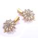 Large Sparkle Rhinestone Flower Hair Clip - Non-Slip Gold Hairpin for Women and Girls - Buy Online on SooperMarket.com