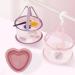 DASHIELL Makeup Brush Cleaner Bowl Heart Shape Silicone Cosmetic Brush Cleaner | Foldable Portable Washing Tool Brush Cleaning Pad for Makeup Lovers pink - Buy Online on SooperMarket.com