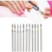 11 Piece Nail Drill Bit Set Diamond Manicure Drill Bits Professional Nail Cutter Attachment for Nails Manicure Pedicure Home Salon - Buy Online on SooperMarket.com