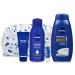 NIVEA Skin Care Set For Her, Nourishing Body Wash, Moisturizing Body Lotion, Lip Balm Stick with Shea Butter, & Multi Purpose Face, Body & Foot Cream, 4 Piece Gift Set