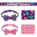 EXPAWLORER Breakaway Cat Collar 2 Pack with Bow tie and Bell - Cute Kitten Safety Collars - Plaid Dinosaur Universe Pattern Purple - Buy Online on SooperMarket.com