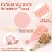 2 Pack Exfoliating Back Scrubber | Double Sided Cloth with Strap | Long Body Scrub Sponge for Deep Clean | Shower Loofah with Handle | Women Men | Pink Khaki Soft Cloth - Buy Online on SooperMarket.com