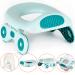 Portable Potty Training Seat for Toddler Kids - Foldable Travel Toilet with 20 Nature Kind Liners and Carry Bag - Up to 110lbs - Teal - Buy Online on SooperMarket.com