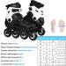 Adult Inline Skates ABEC-7 Carbon Steel Bearings 4*80mm 85A PU Wheels | Black Men8.5/Women9 - Buy Online on SooperMarket.com