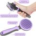 FYY Self Cleaning Dog and Cat Brush for Shedding - Pet Slicker Brush for Long or Short Haired Dogs and Cats - Grooming Supplies in Purple - Buy Online on SooperMarket.com