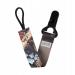 LOVI pacifier strap trendy design practical solid clip comfortable I love brown