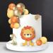 DRWATE Lion Cake Topper with Balls Cake Decorations for Wild Animals Themed Birthday Baby Shower Party Supplies (STYLE 4)