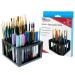 U.S. Art Supply 96 Hole Plastic Pencil & Brush Holder - Desk Stand Organizer Holding Rack for Pens, Paint Brushes, Colored Pencils, Markers 96-Hole Single Level