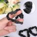 Lusofie 12Pcs Black Satin Hair Scrunchies - Elastic Silk Hair Ties for Women and Girls - 2.36 Inch Ponytail Holder - Buy Online on SooperMarket.com