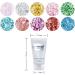 Mermaid Sequins Glitter Gel Set for Body, Hair, Face, Nails - Long Lasting & Waterproof - 10 Colors Available - 2PCS (8 RED) - Buy Online on SooperMarket.com