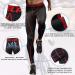 Queerier Men's Compression Pants Active Leggings with Pockets - Red XX-Large - Buy Online on SooperMarket.com