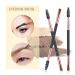 Premium Eyebrow Brush Set - 3 Spoolie & Angled Brushes for Powders, Waxes & Gels - Black - Buy Online on SooperMarket.com