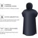 Surf Poncho Changing Towel Robe - Hooded Wetsuit Change Poncho for Adults - Water Absorbent - Oversized Black - Buy Online on SooperMarket.com