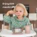 Beau Baby Stainless Steel Suction Bowl with Silicone Spoon - Pink | Baby Led Weaning Bowl for Toddlers & Kids - Buy Online on SooperMarket.com